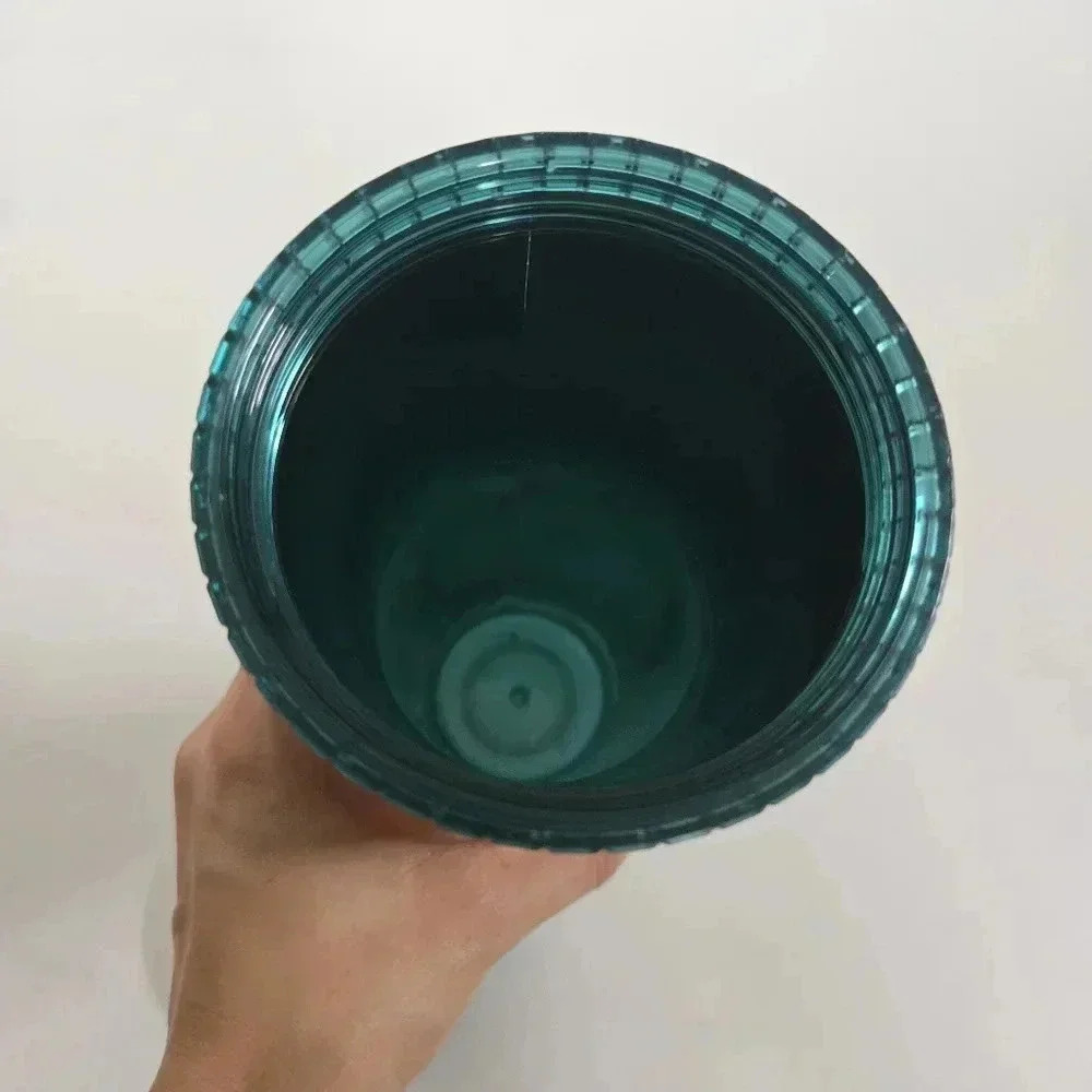 Starbucks 2024 Ombré Grid Tumbler Cold Cup Venti 24oz Pink Blue Teal - Picture 3 of 5